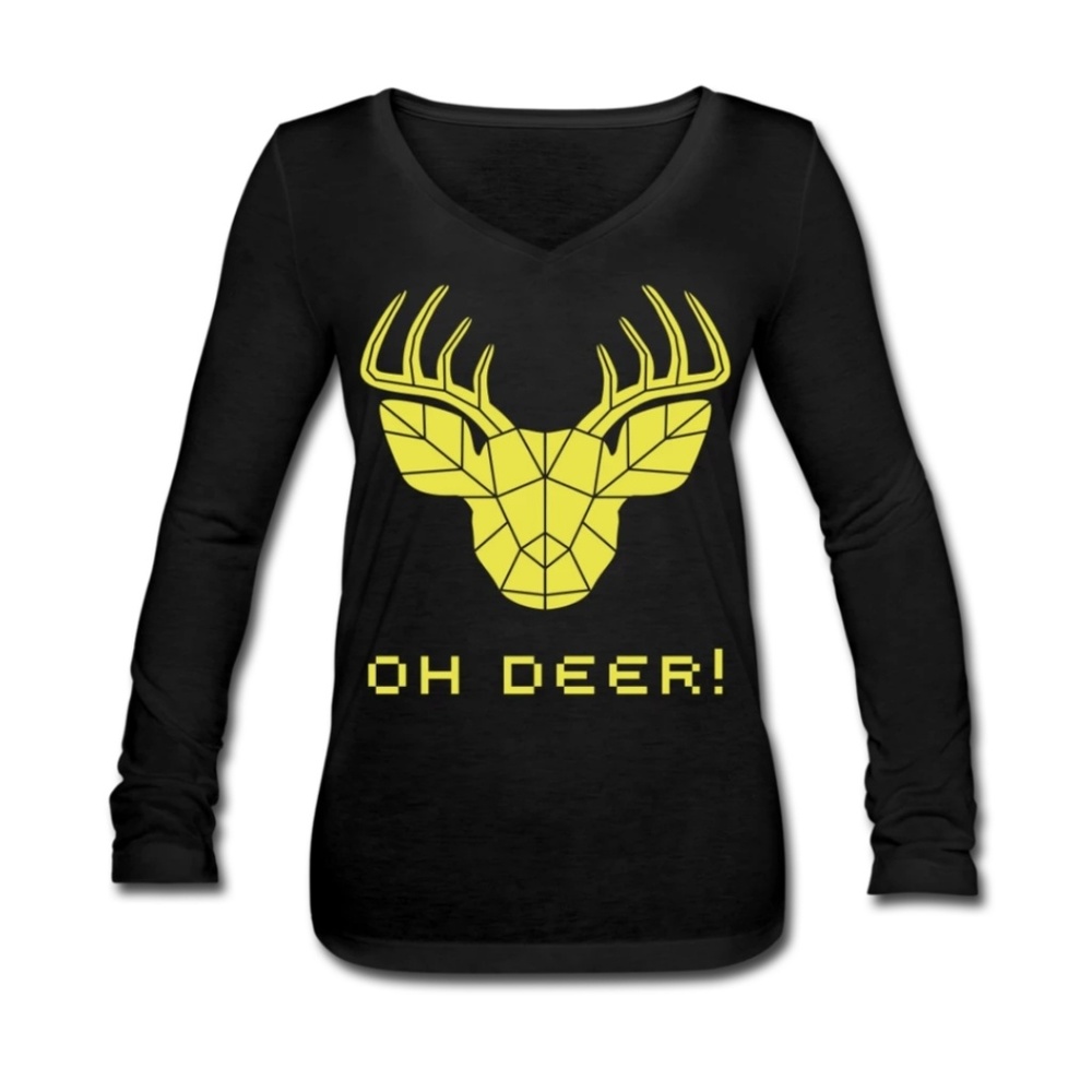 OH DEER! Long Sleeve Black  Tshirt Sweater